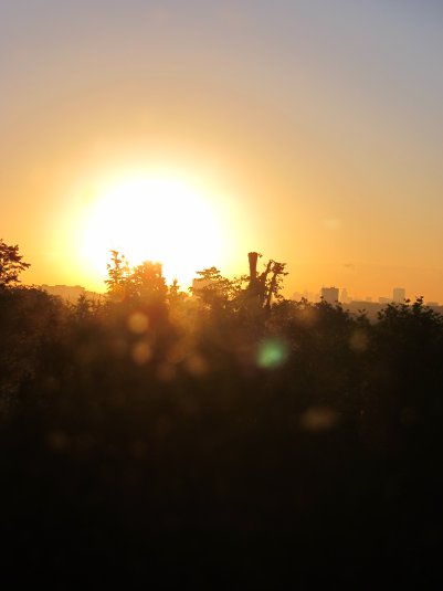 Sunrise over the City of London